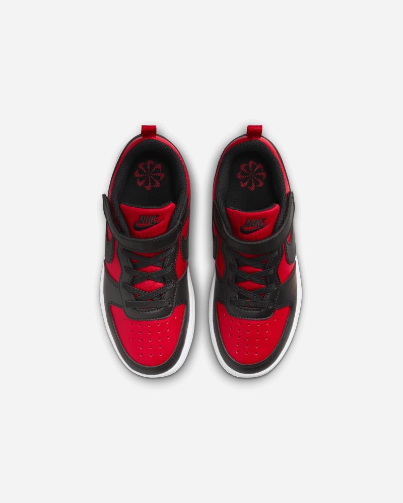Chaussures Nike Court Borough Low Recraft Noir & Rouge pour enfant