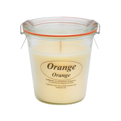 Rapskerze Weck®-Glas, Orange
