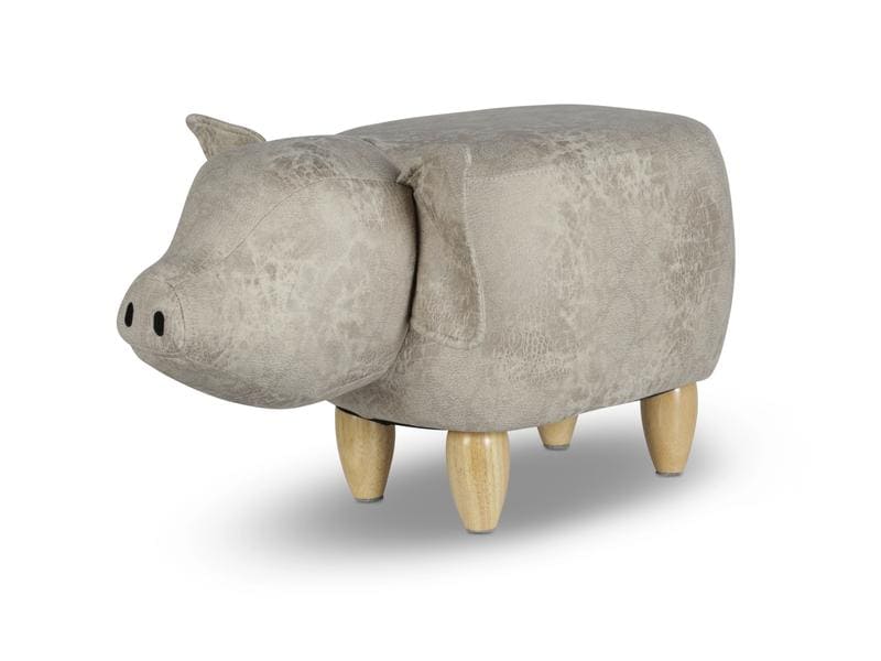 zoosy Kinderhocker Schwein Ernie Grau Hocker in Schweineform