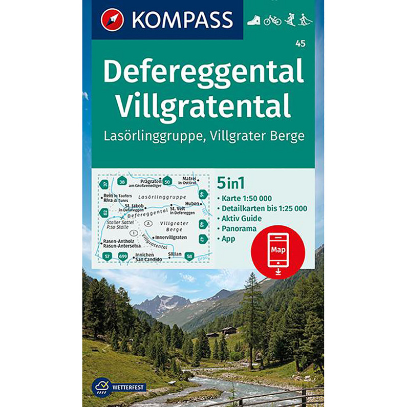 Kompass Verlag WK 45 Defereggental - Villgratental
