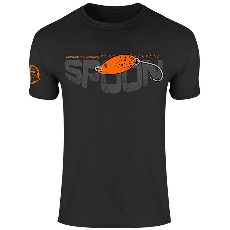 Tee Shirt Manches Courtes Homme Hot Spot Design Spoon - Noir