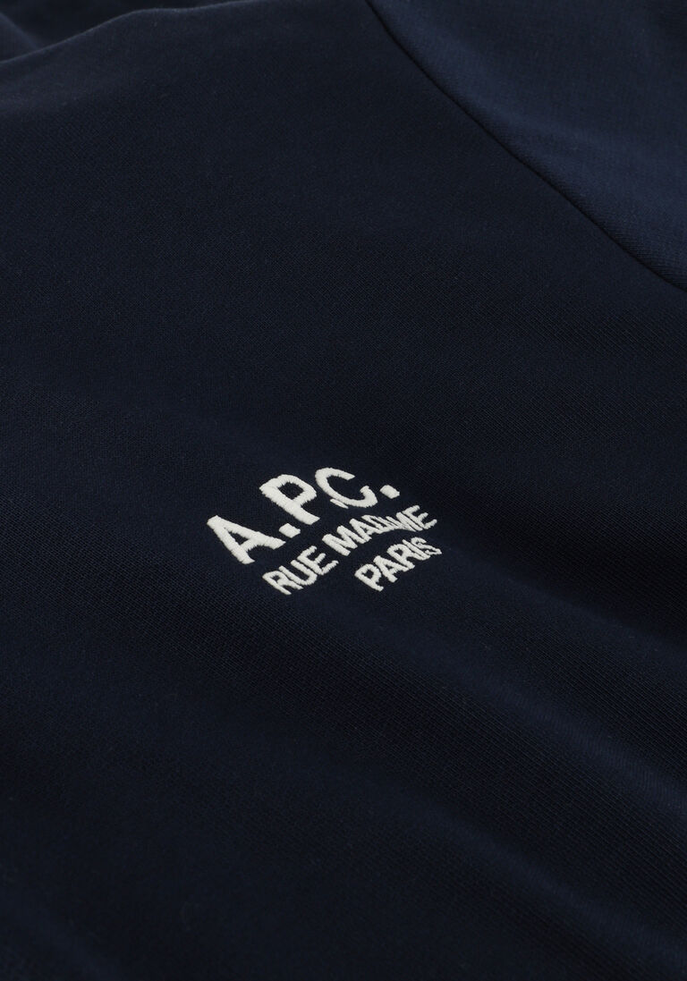 donkerblauwe apc trui hoodie standard rue madame gots