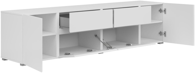 INOSIGN Lowboard »Metric,Breite 195cm, grifflose Lowboard 2Klappen/2Schubkästen/2Tür« TV-Schrank mit viel Stauraum, TV-Board