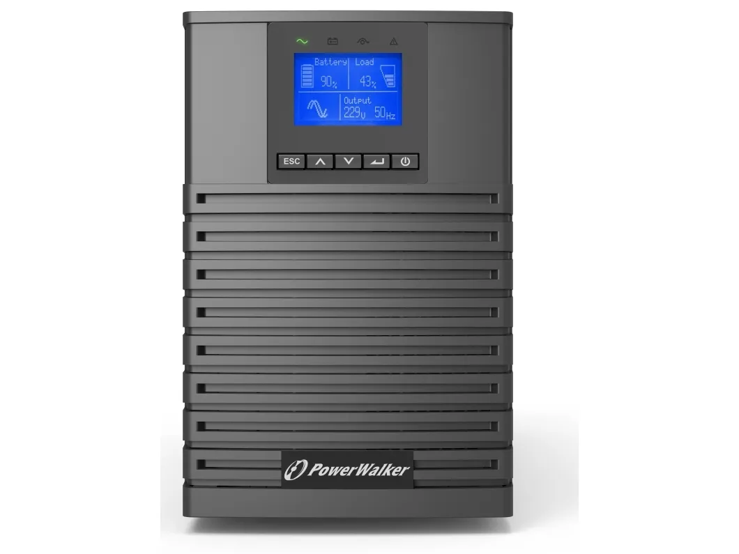 PowerWalker VFI 1000 ICT IoT, Dobbeltkonvertering (online), 1 kVA, 1000 W, Ren sinus, 160 V, 300 V