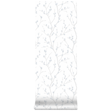Vliesbehang Karma wit-blauw 33-280
