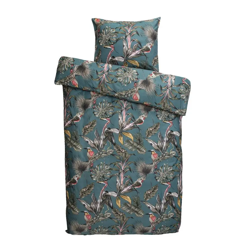 Dekbedovertrek Sophia bloemen - blauw - 140x200/220 cm