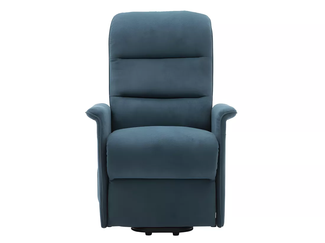 Fauteuil releveur électrique en tissu bleu CAPUCINE