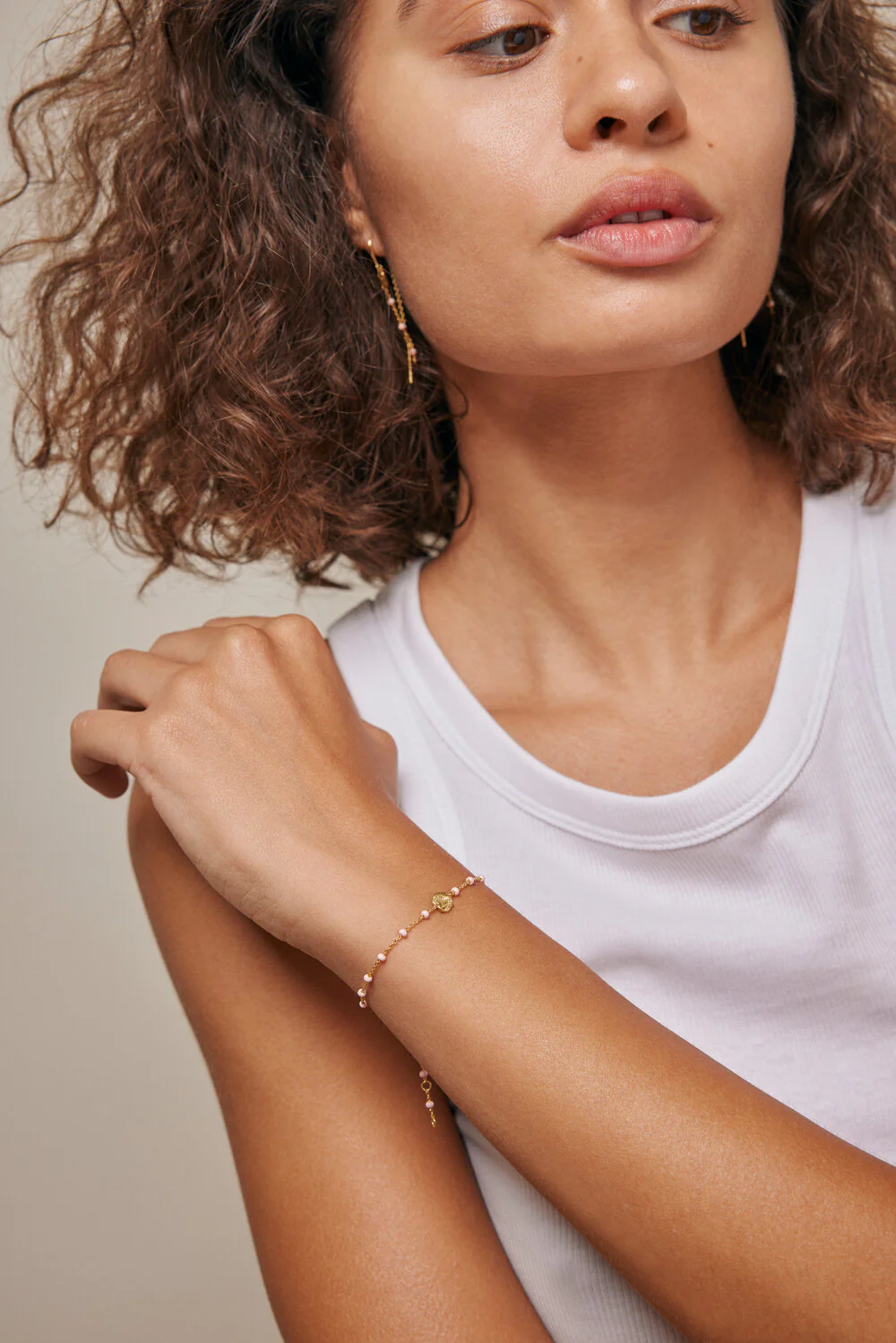 ENAMEL Copenhagen  Lola Refined armbånd - Light Pink