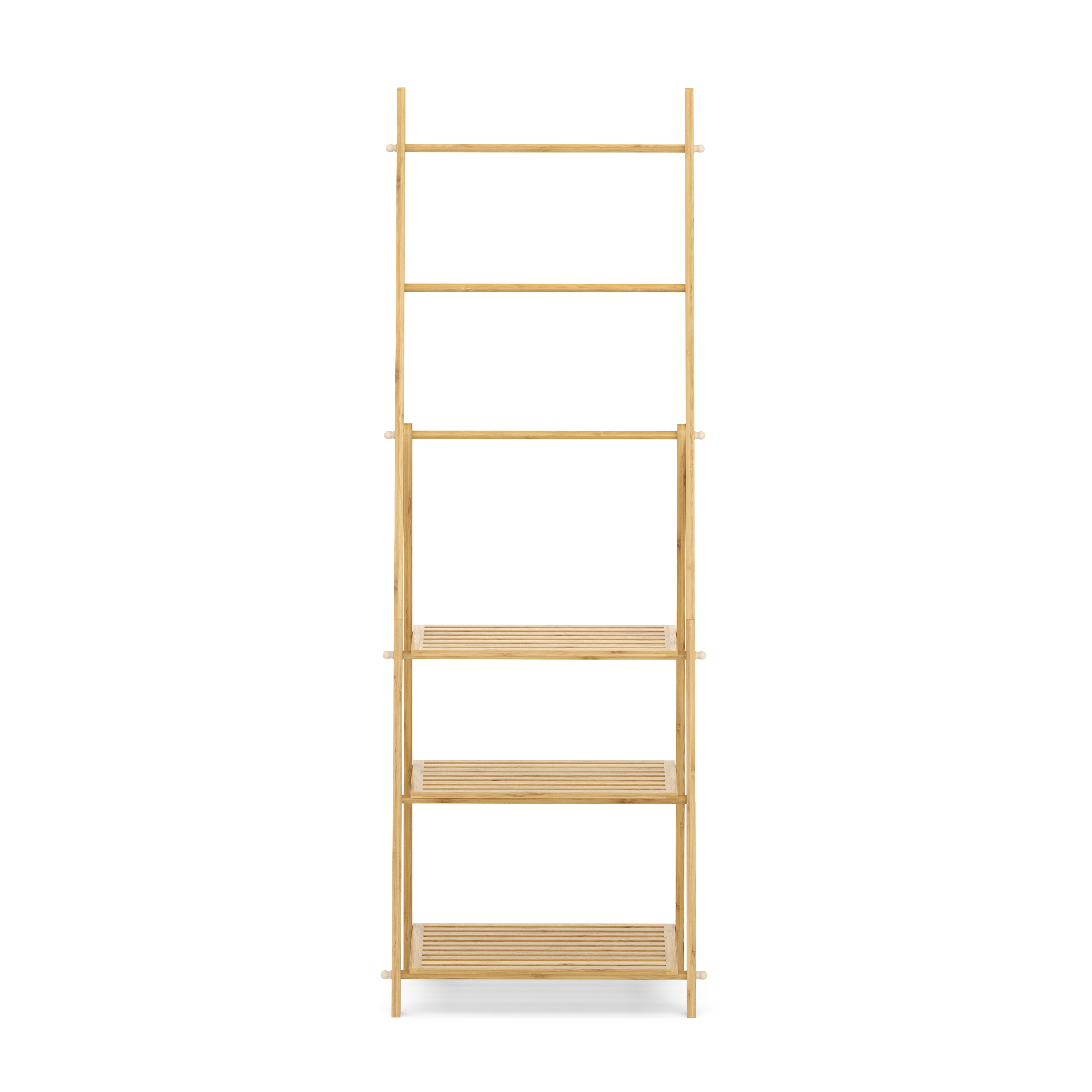 Handtuchleiter Bambus faltbar 53 x 31 x 152 cm natur