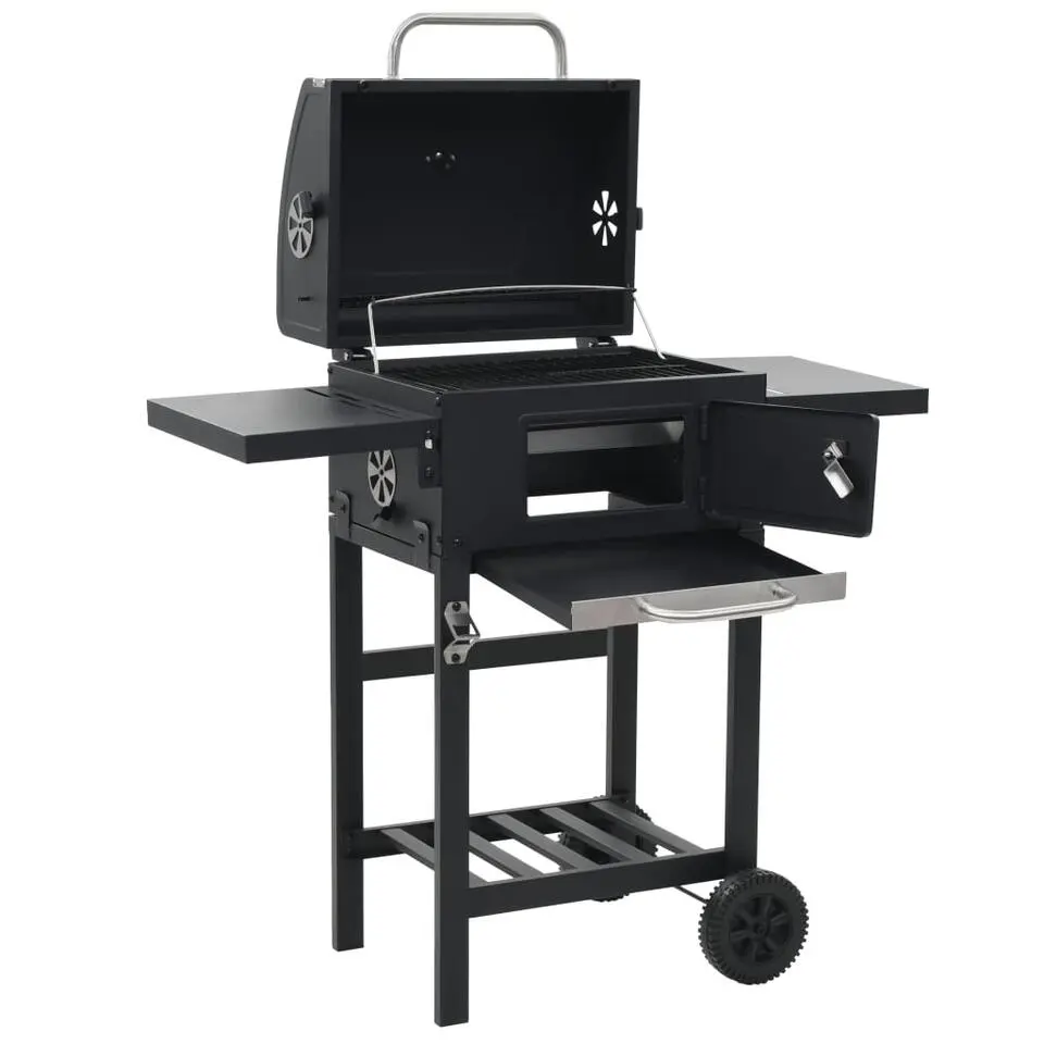 vidaXL - Barbecue - Zwart - Staal