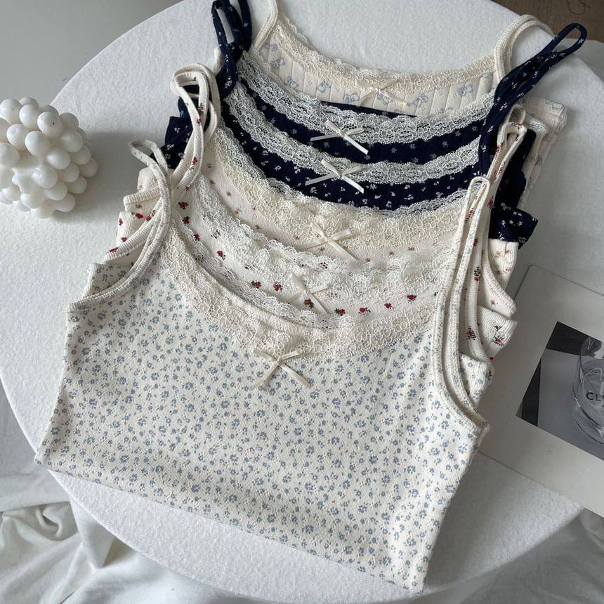 Rosehedge - Camisole-top met bloemenkant