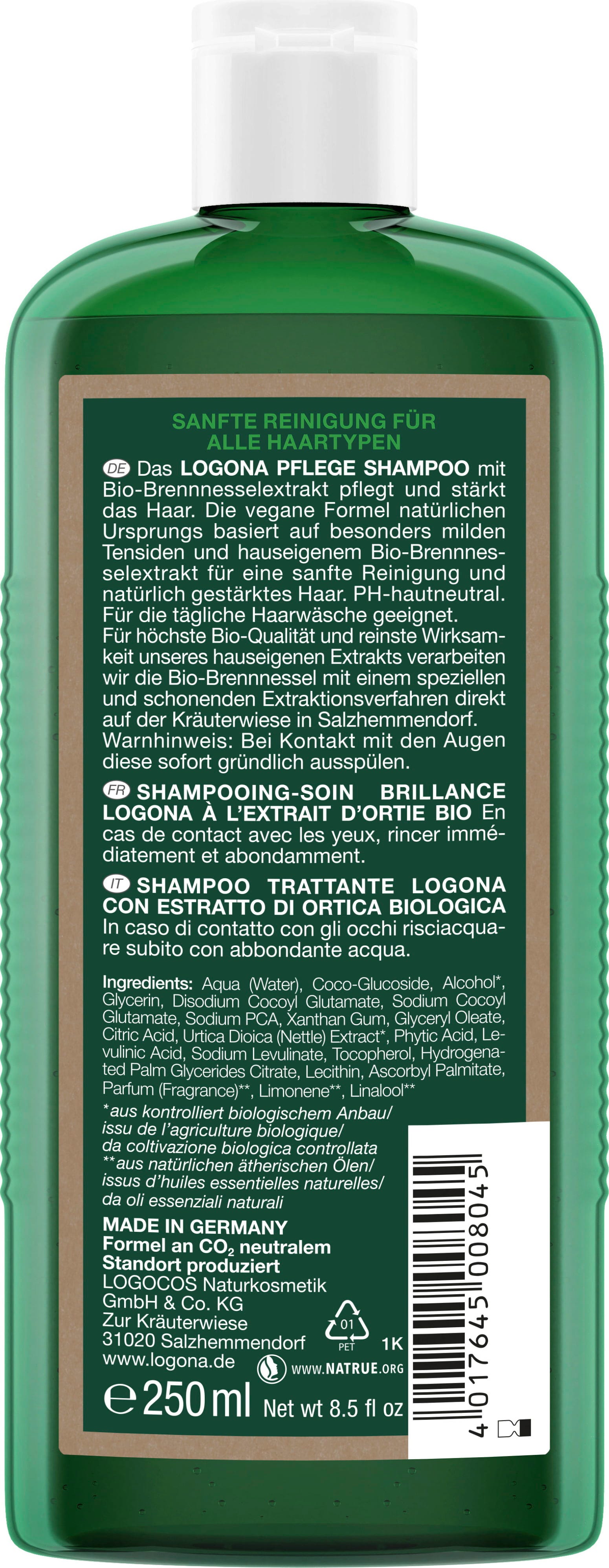 LOGONA  Pflege Shampoo , 250 ml