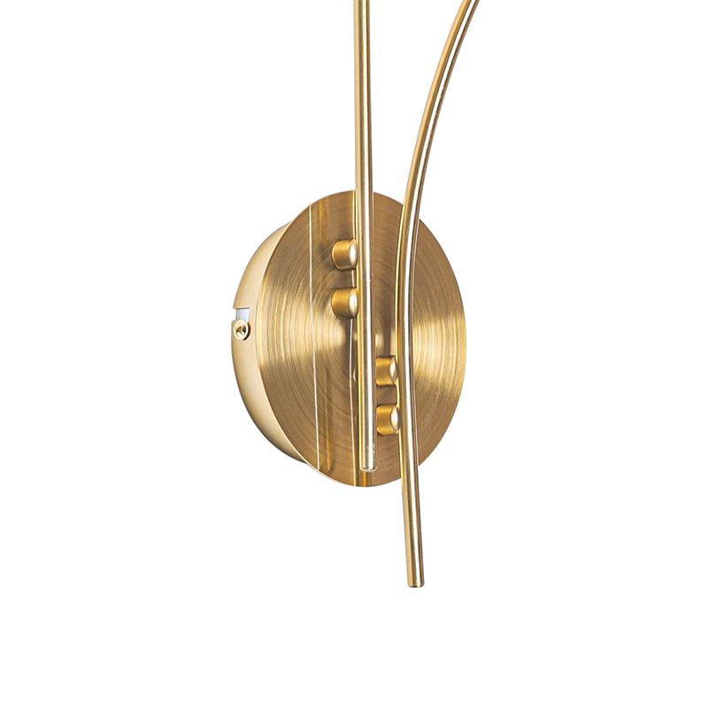 Moderne wandlamp goud met opaal glas 2-lichts  - Athens