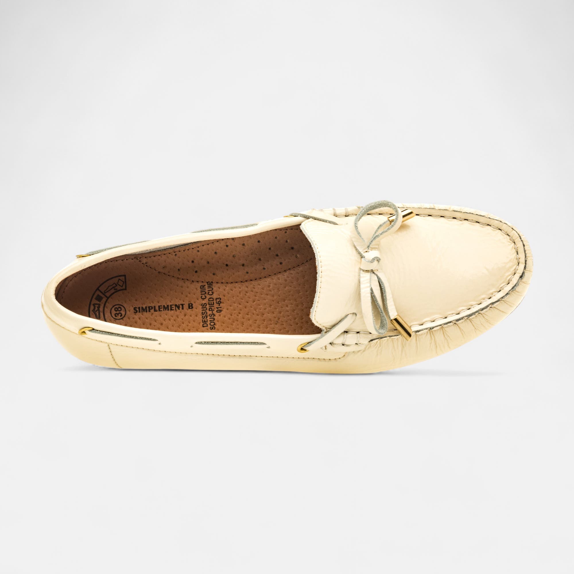 Mocassins Femme en cuir beige