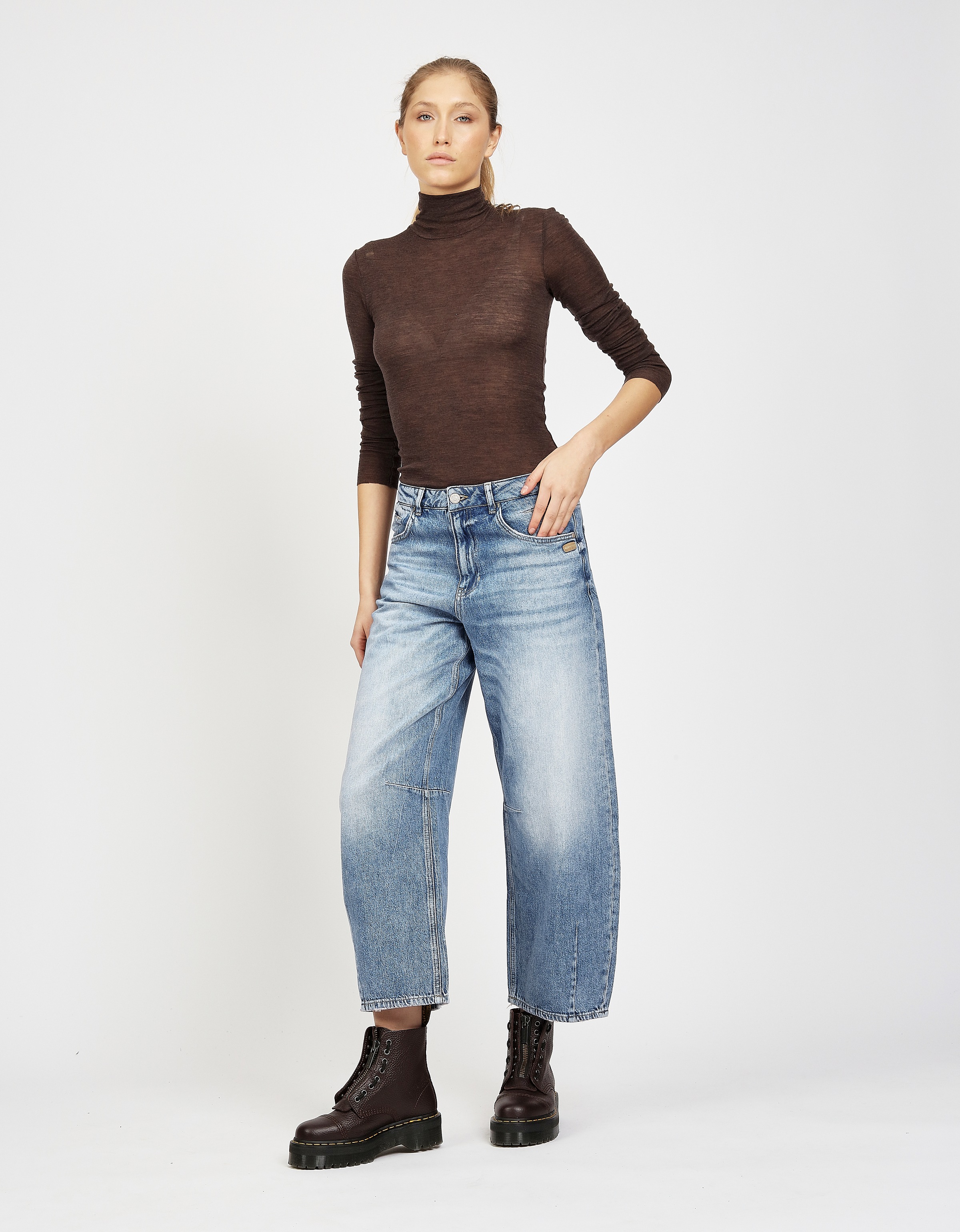 GANG 5-Pocket-Jeans »94SARINA«, mit Abnähern an Knie und Saum