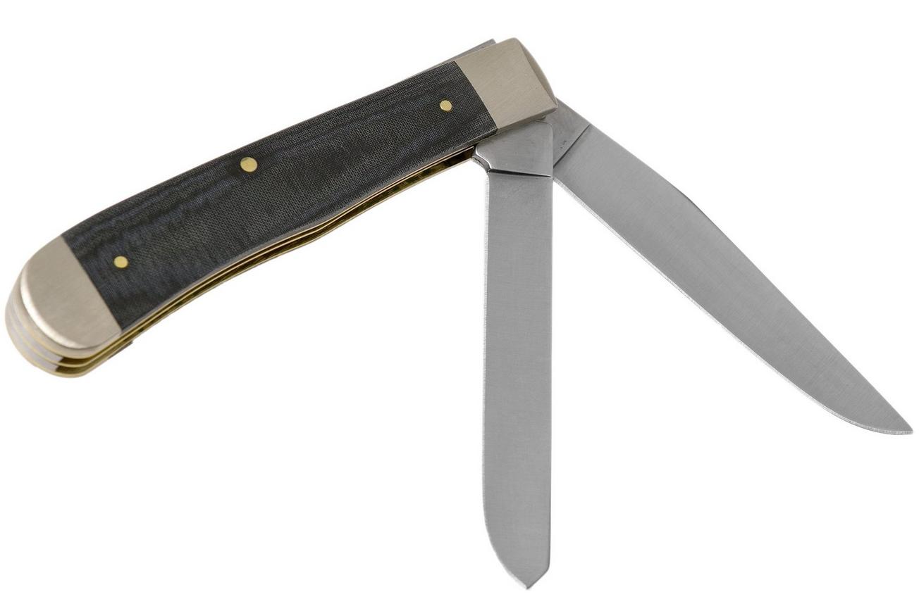 Case Trapper Smooth Black Micarta, 27730, 10254 SS zakmes