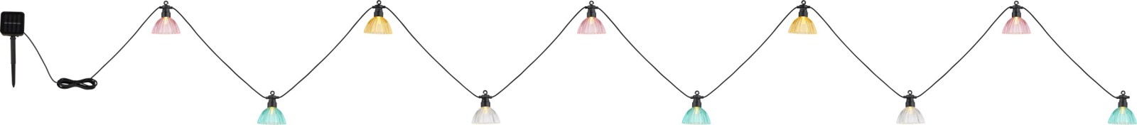 LED-Solarleuchte - schwarz matt - 360 cm Länge