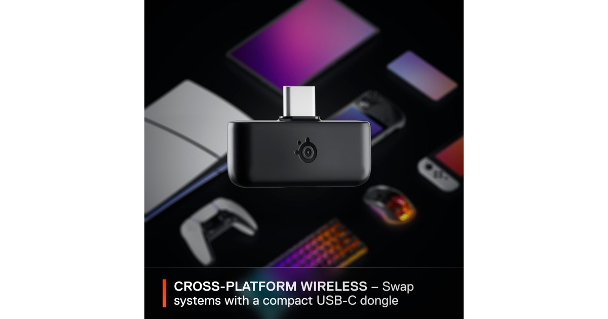 SteelSeriesArctis Nova 5P Wireless over-ear gaming headset  (Zwart, Bluetooth 5.3 / 2.4 GHz, PlayStation 4, PlayStation 5, PC)