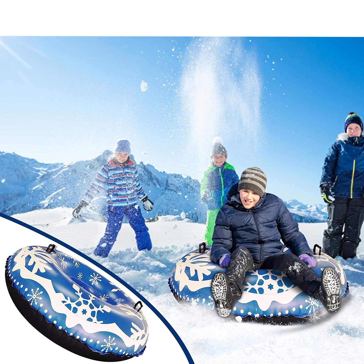 (100cm) Winter Luft Schlitten Grosse Aufblasbare Schnee Luftmatratze Snow Tube Rodel Reifen - Blau