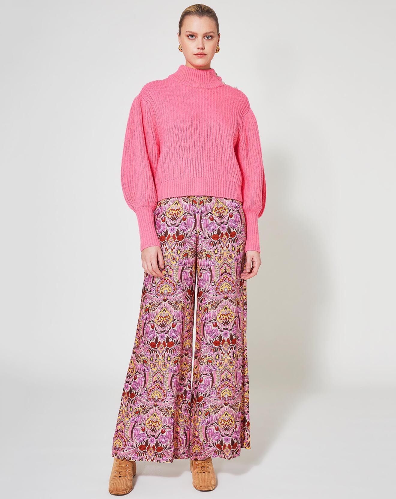 Manoush Pull Froufrou rose