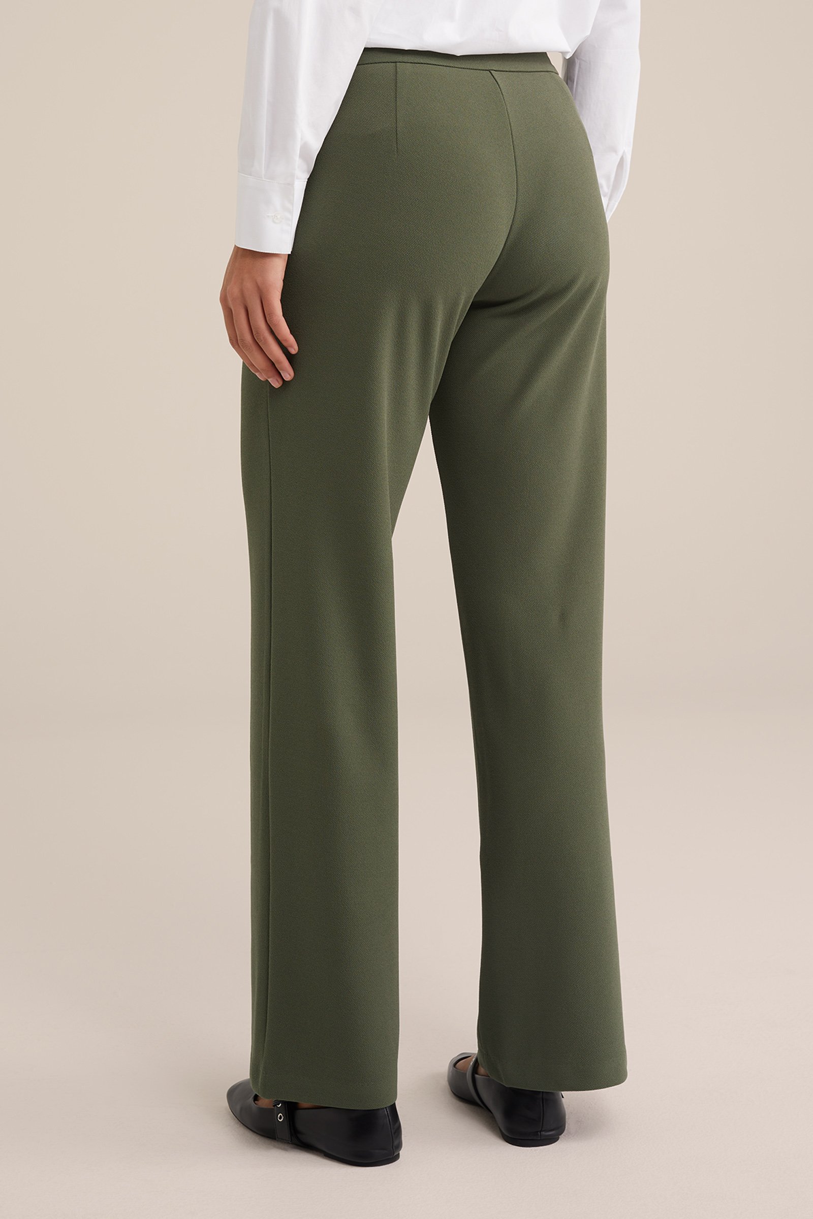 wide leg pantalon WE Fashion Groen