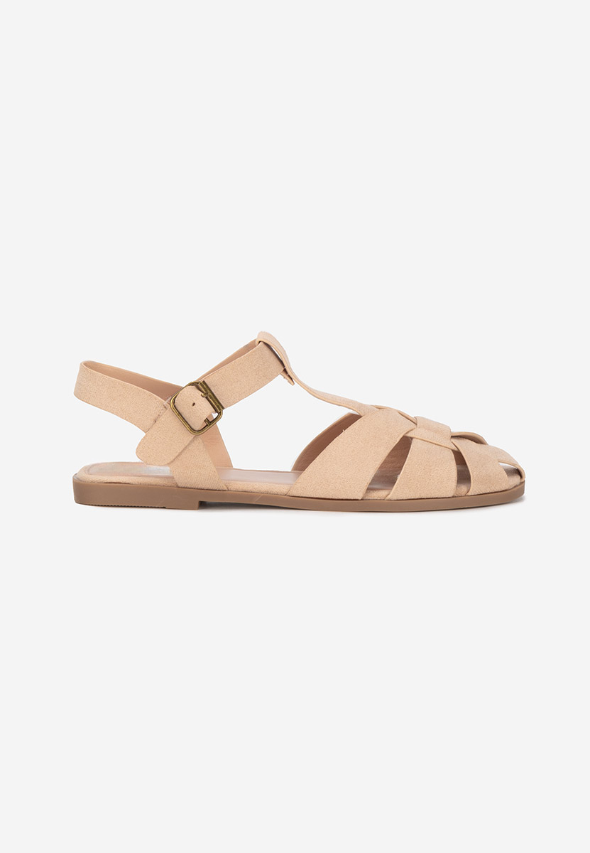 Sandales femme sans talon beige Simena