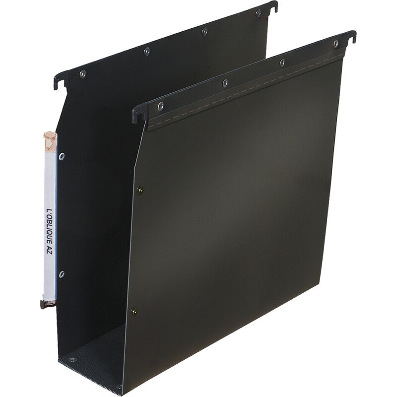 Boite de 10 dossier suspendu armoire Elba PP Ultimate A4 fond 80mm capacité 800 feuilles couverture polypro noir