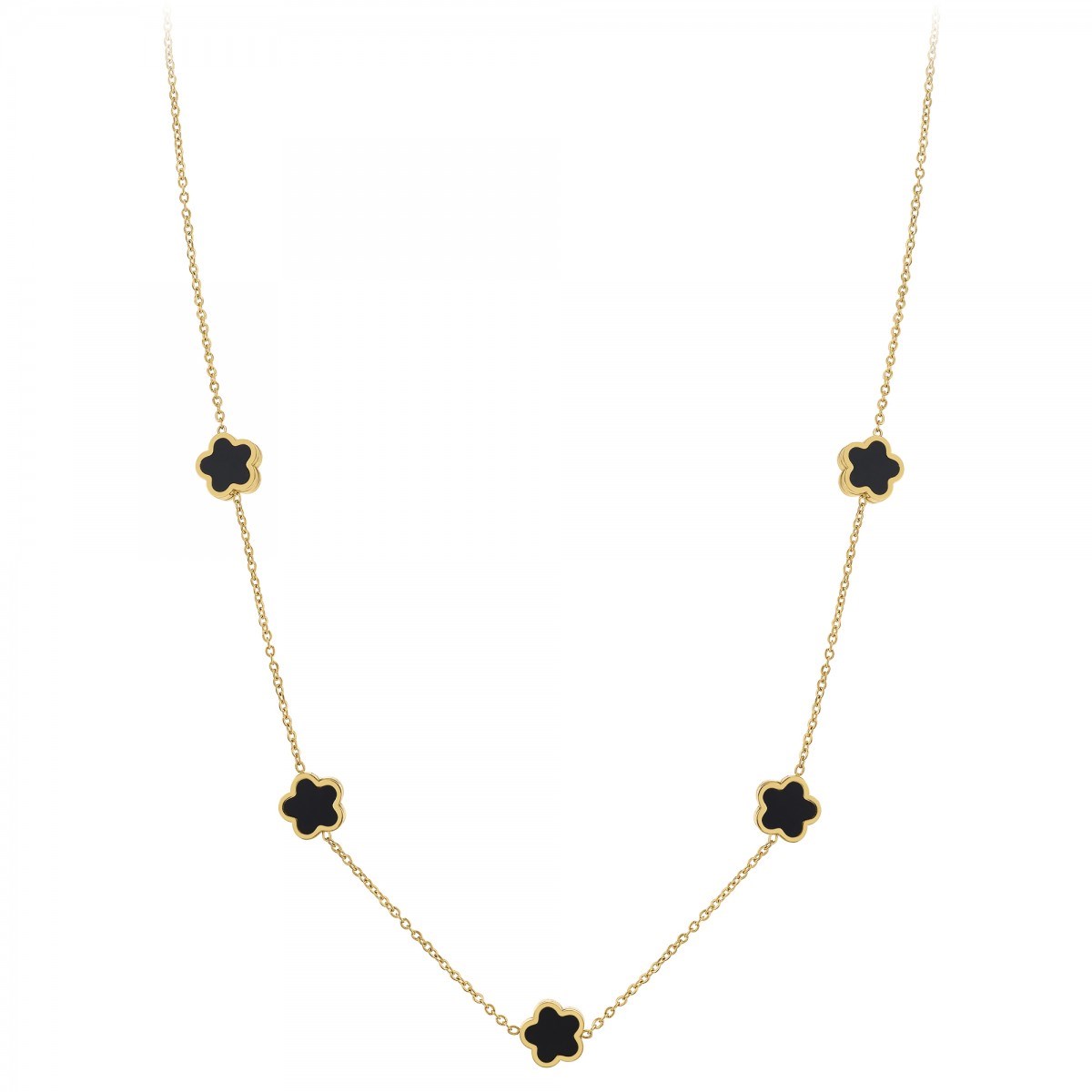 Collier fleurs par SC Bohème en acier inoxydable