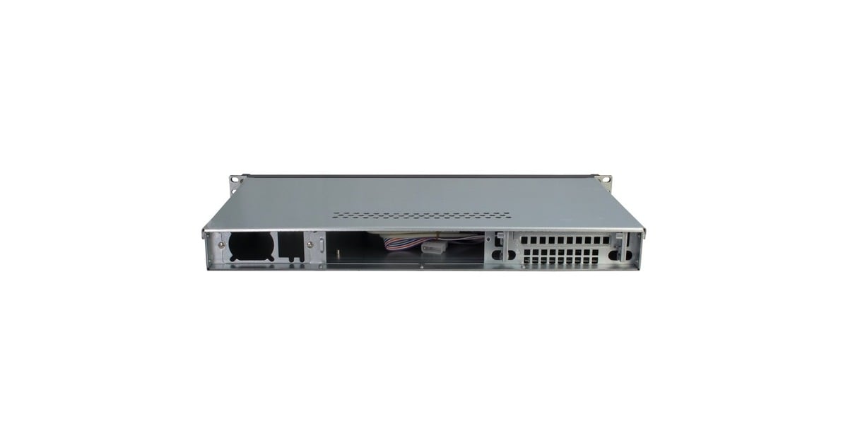 Inter-Tech1U K-125L rack behuizing  (Zwart | 2x USB-A)