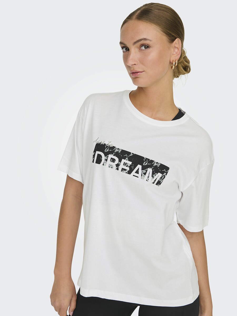 ONLY PLAY<br>Camiseta Space Life, modelagem solta e gola redonda