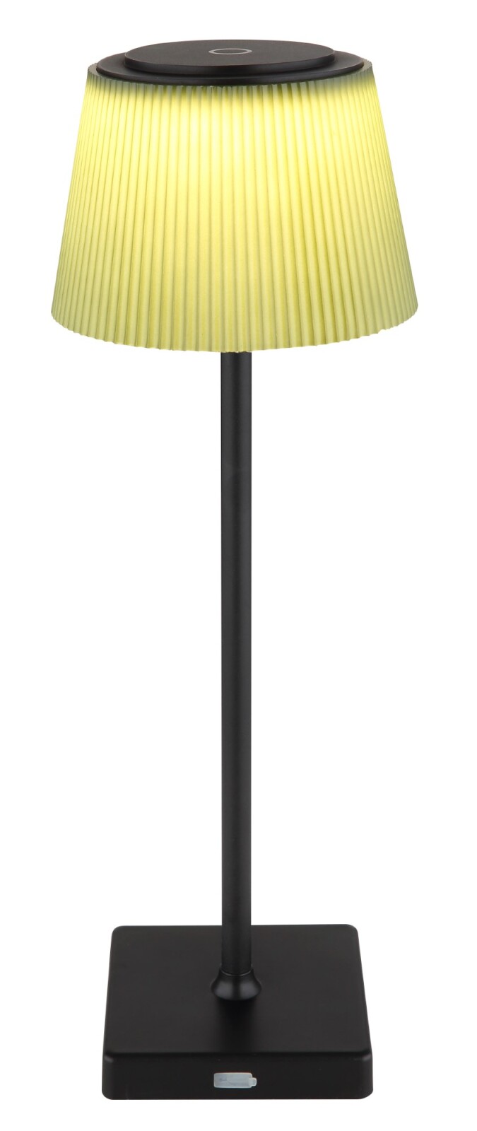 LED-Tischleuchte - schwarz matt - dunkelgrün satiniert - 38 cm