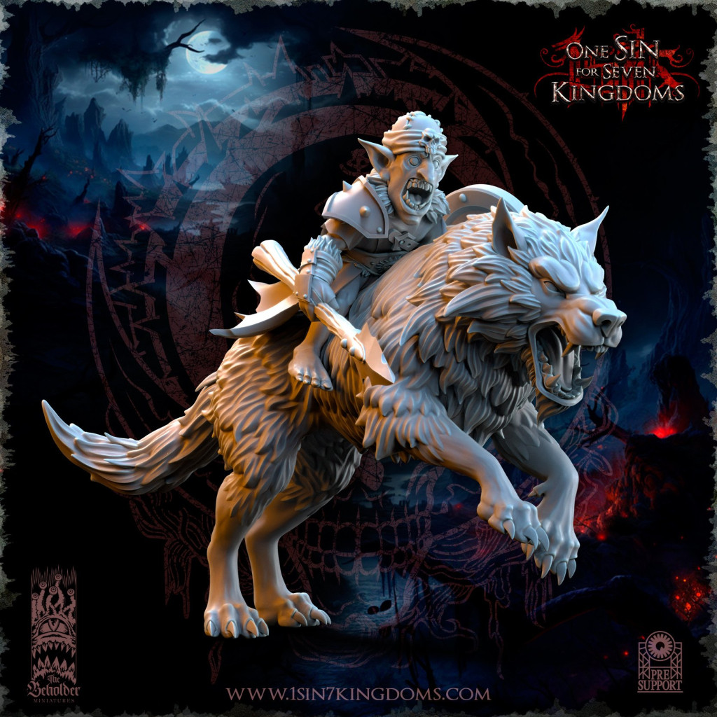 The Beholder Miniatures - Gobelins - Chevaucheurs de Loups