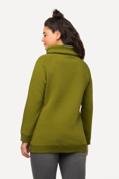 Sweatshirt, weiter Stehkragen, Taschen, Raglan-Langarm
