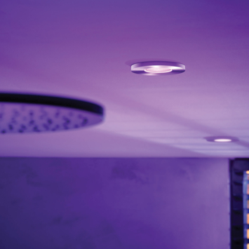Philips Hue badkamerinbouwspot Xamento chroom - wit en gekleurd 6W - rond