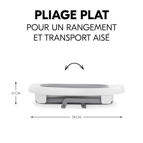 Baignoire compacte Wash N Fold - Blanc/gris - HAUCK