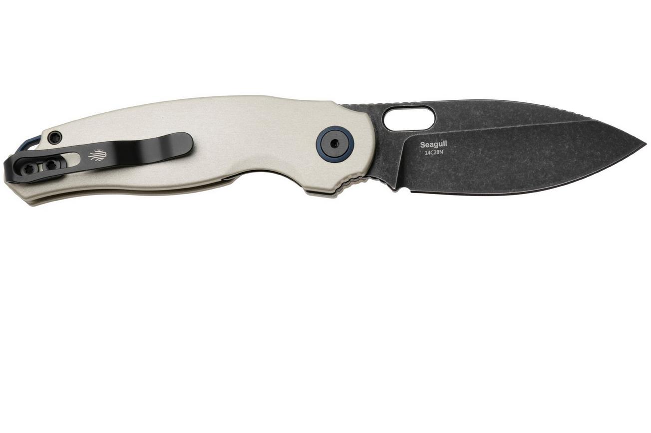 Kizer Vanguard Seagull V3770A3 Blackwashed 14C28N, Champagne Aluminium, zakmes