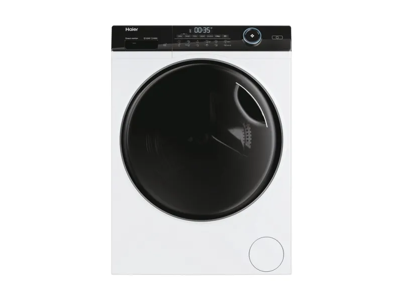 Haier I-Pro Series 5 HW80-B14959TU1 - Vaskemaskine - Wi-Fi - bredde: 60 cm - dybde: 44 cm - højde: 85 cm - frontbetjening - 8 kg - 1400 rpm - hvid med sort dør