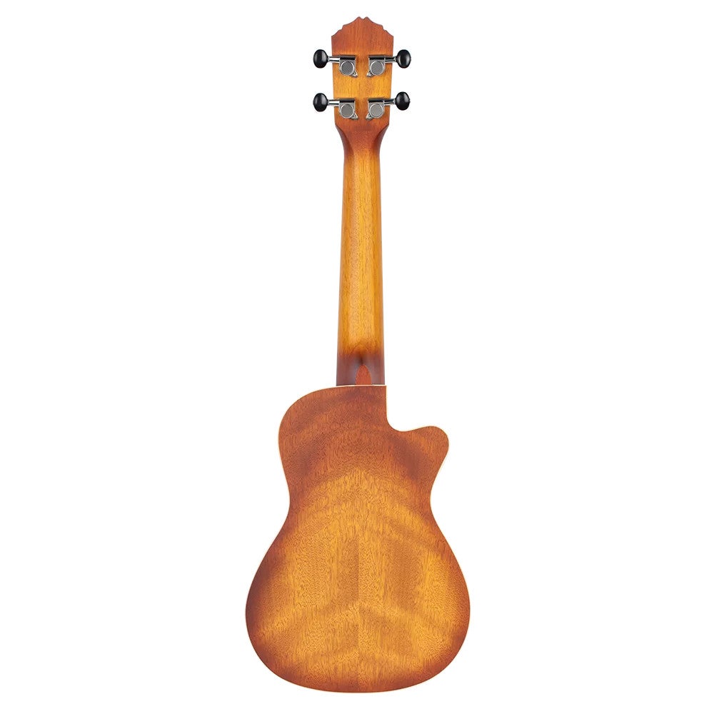 Ortega RUDAWN-CE-L Earth Series Concert Size Ukulele Dawn Sunburst linkshandige elektrisch-akoestische concert ukelele