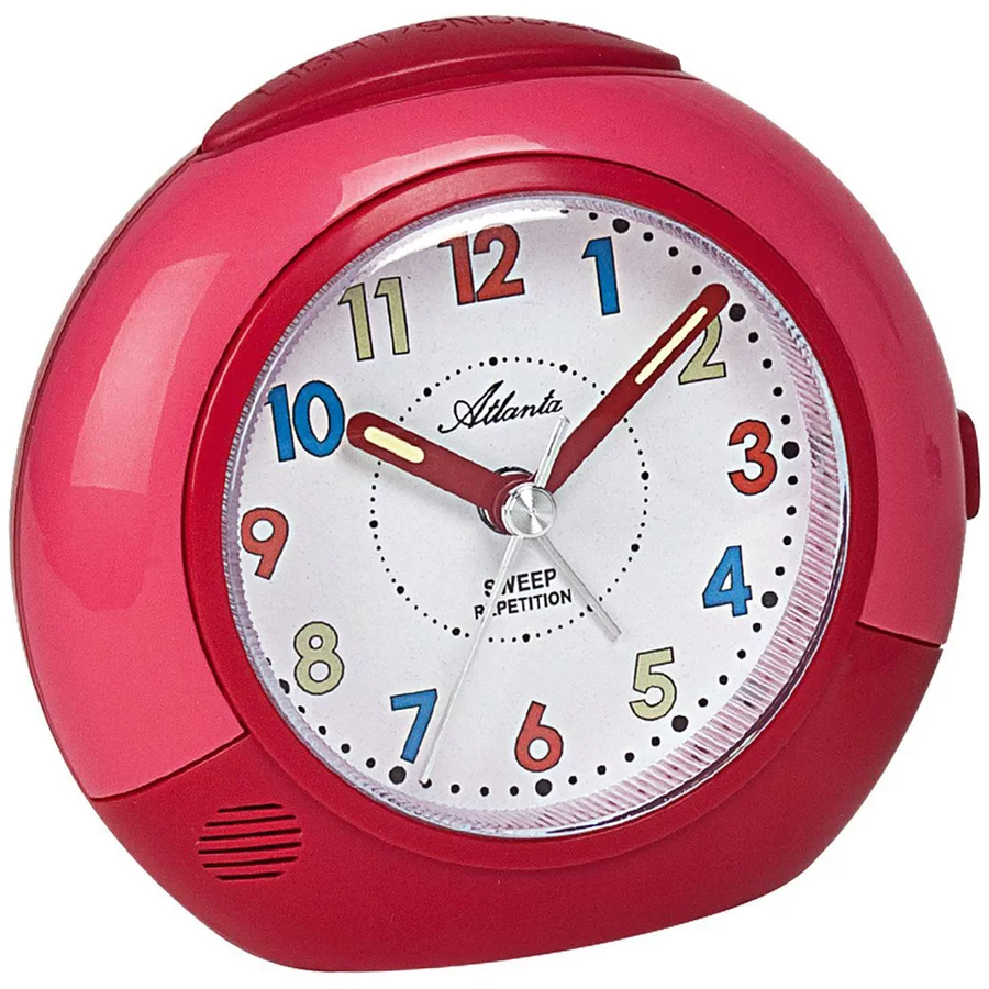 Atlanta Kinderwecker mit Leisegang RotPink white