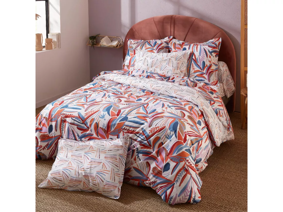 Taie de traversin 240x43 cm coton PERROQUET multicolore Salsa
