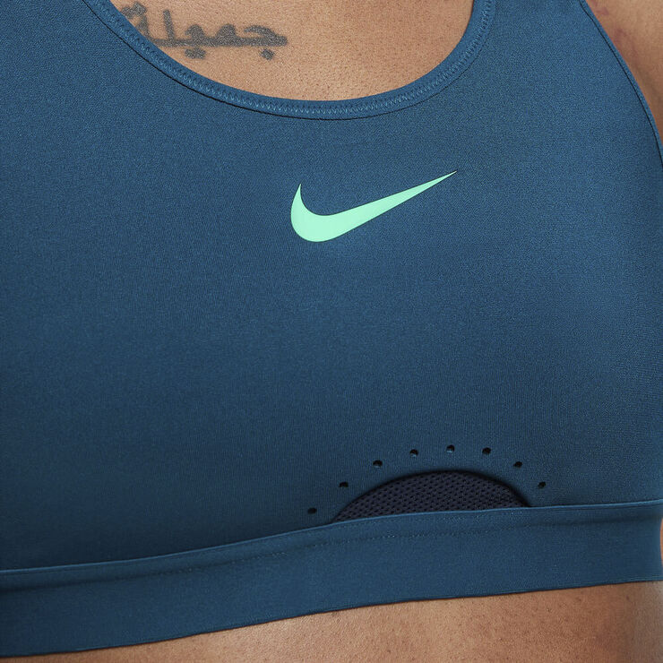Nike Dri Fit Swoosh High Support Sports Bh Blå