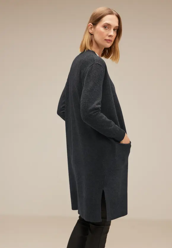 Offener Long Cardigan - anthracite melange