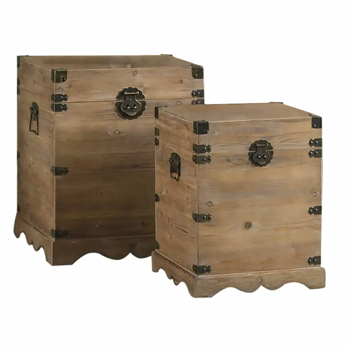 DKD Home Decor Paniers Sapin Métal
