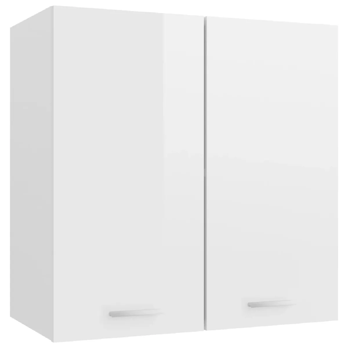 vidaXL Armoire Suspendue - Blanc Brillant