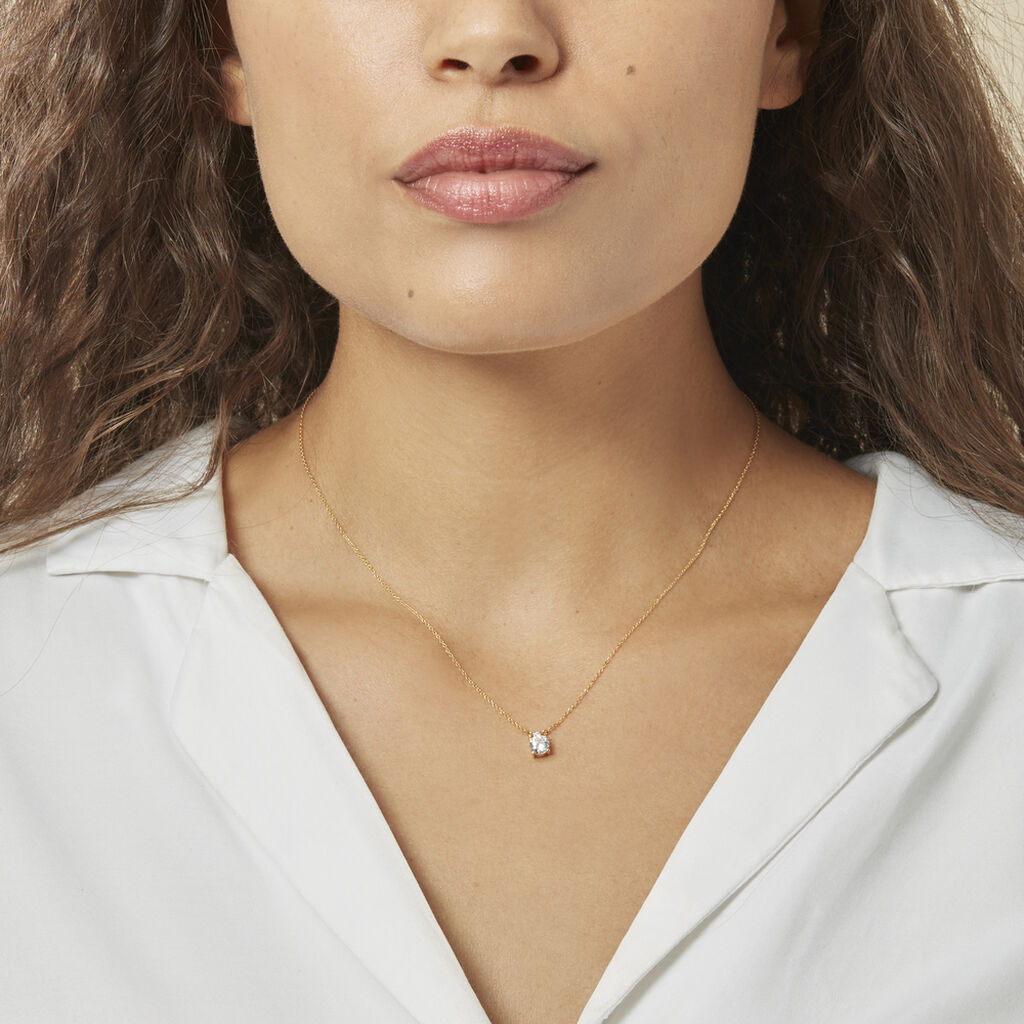 Collier Zilda Or Jaune Oxyde De Zirconium