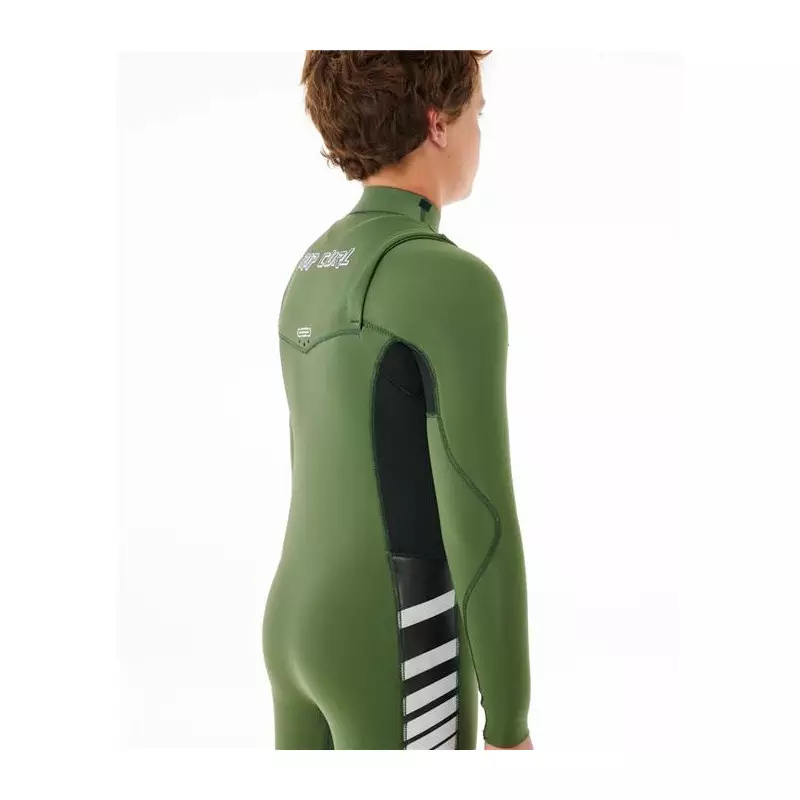 Combinaison intégrale junior RIPCURL Dawn Patrol 5/3 Chest Zip Green