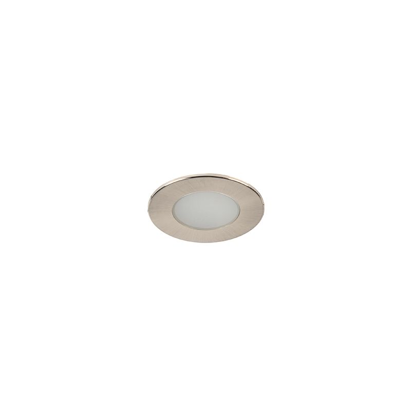 Set van 3 inbouwspots rond staal incl. LED IP65 - Simply