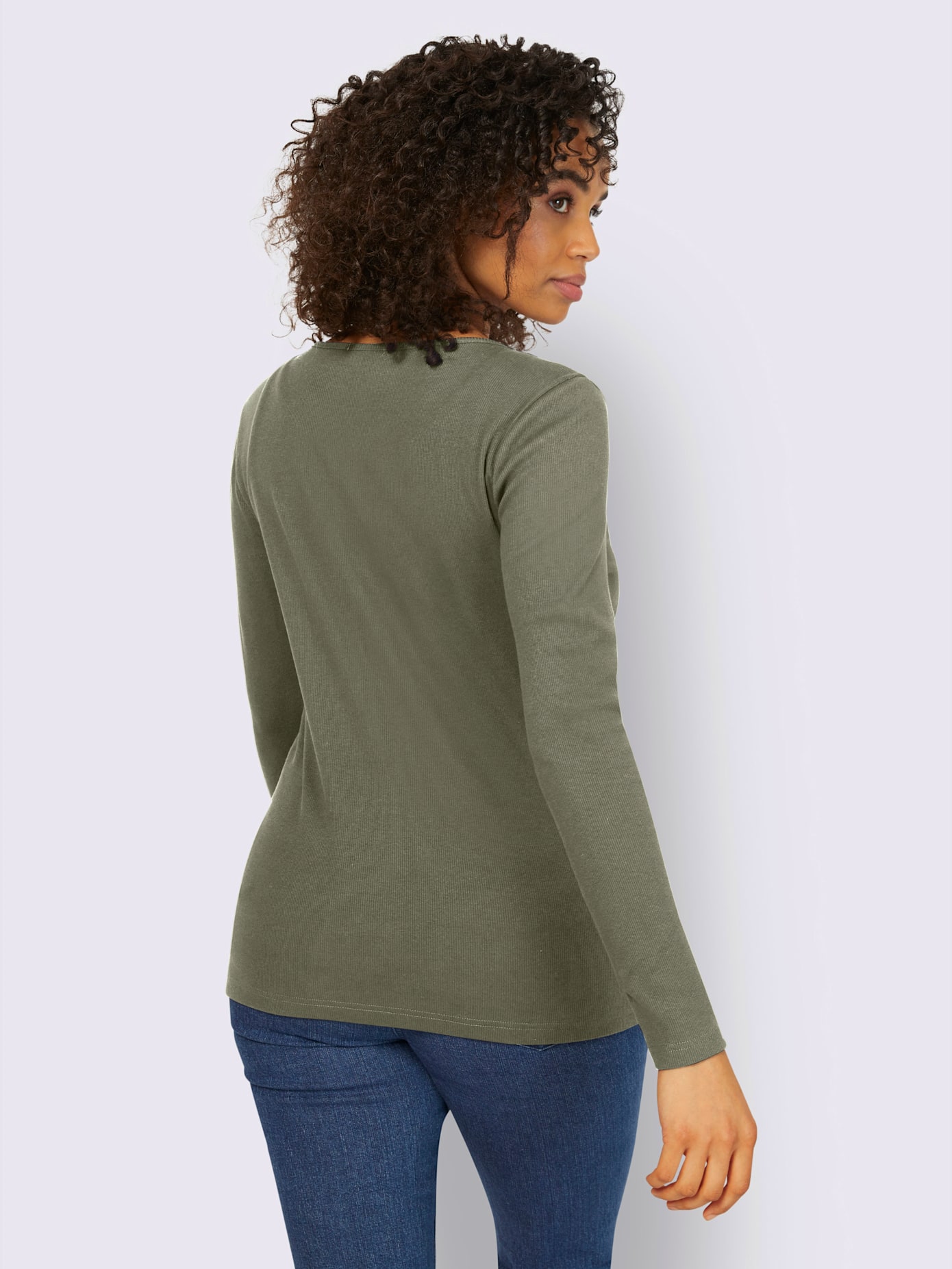 T-shirt encolure avec patte de boutonnage