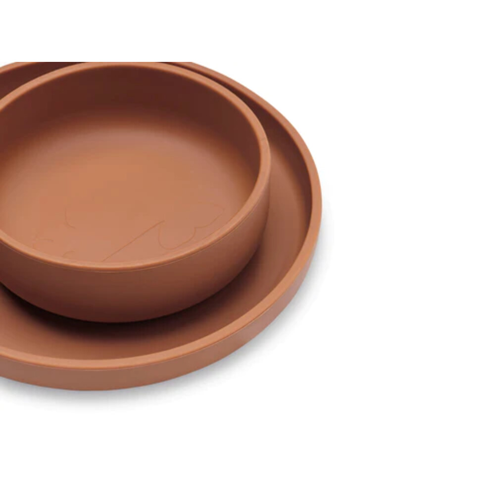 Jollein Dinerset Siliconen Caramel4-delig