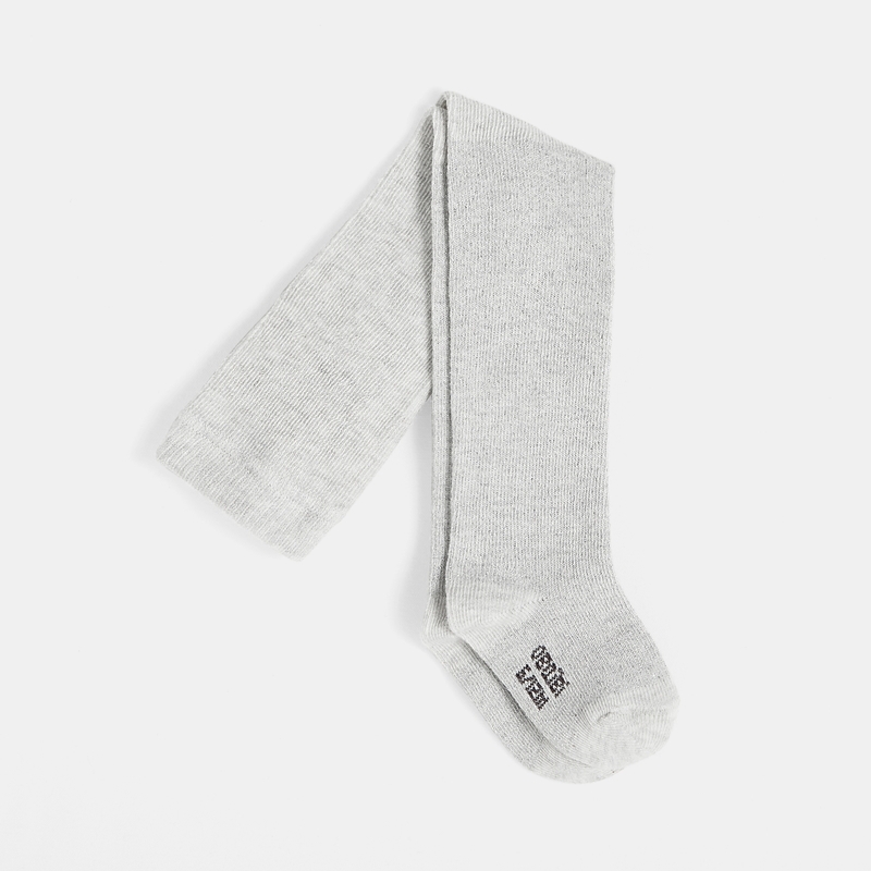 Collants chauds pailletés gris bébé fille